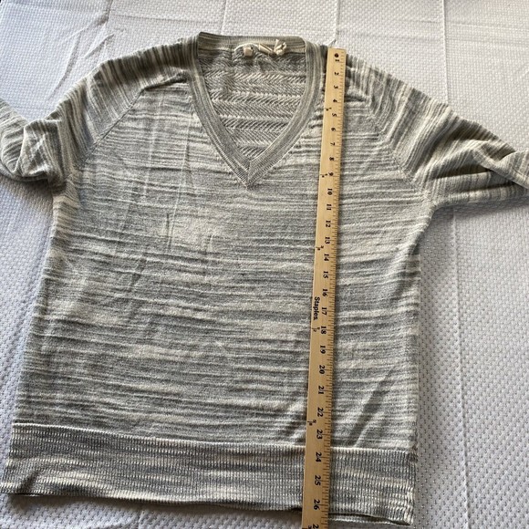 MOTH Anthropologie  Sweater Gray Marled Sheer Pullover Lightweight size large - Picture 8 of 9